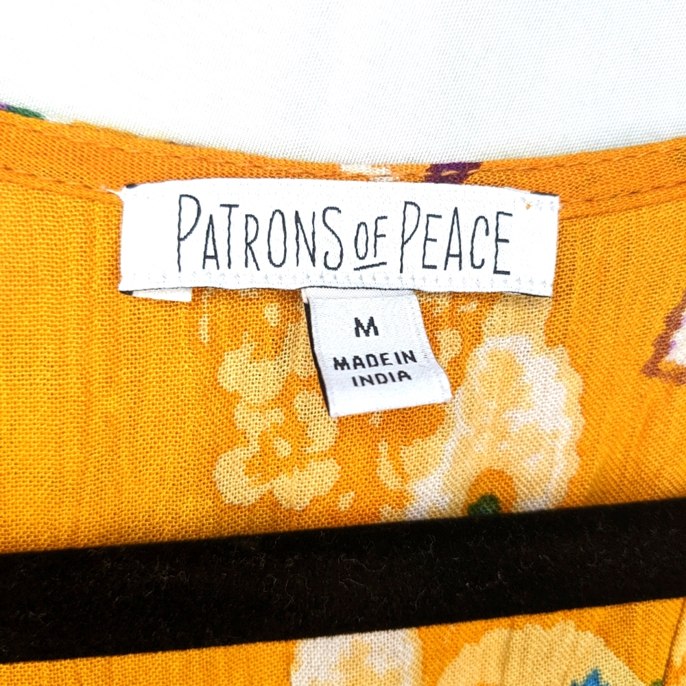 Patrons of Peace Bell Sleeve Crop Tie Top, Medium - Picture 3 of 9
